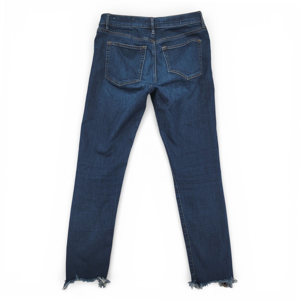 LOFT Womens 6 28 Skinny Jeans Blue Stretch Raw Hem Frayed Ankle - Picture 2 of 5